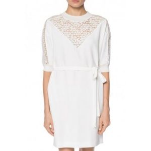 Authentic Stella McCartney White Openwork Mini Dress